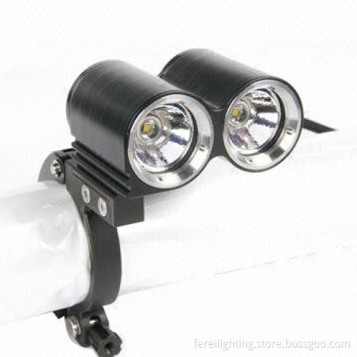 Double Head Cree IP54 Aluminum Alloy Body Rechargeable Bicycle Lamp